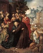 ENGELBRECHTSZ., Cornelis Christ Taking Leave of his Mother fdg oil on canvas
